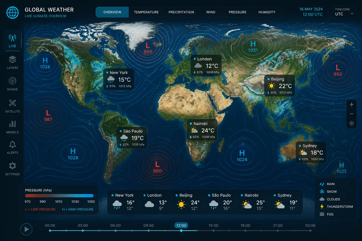 Global environmental data maps
